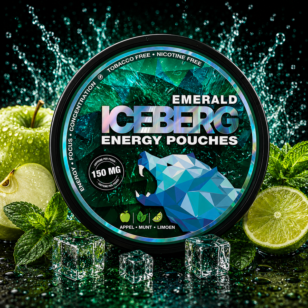 ICEBERG ENERGY Emerald - 150mg - Energy Pouches