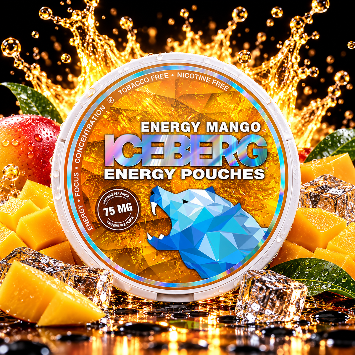 ICEBERG ENERGY Mango 75mg - Energy Pouches