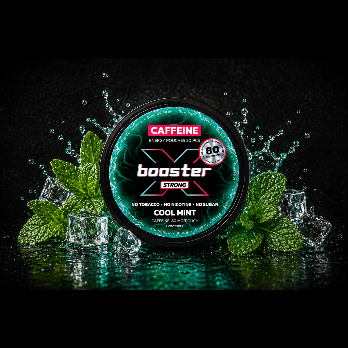 X-Booster Coolmint- 80mg - Energy pouches